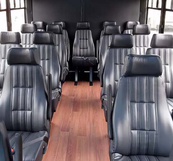 spacious shuttle bus