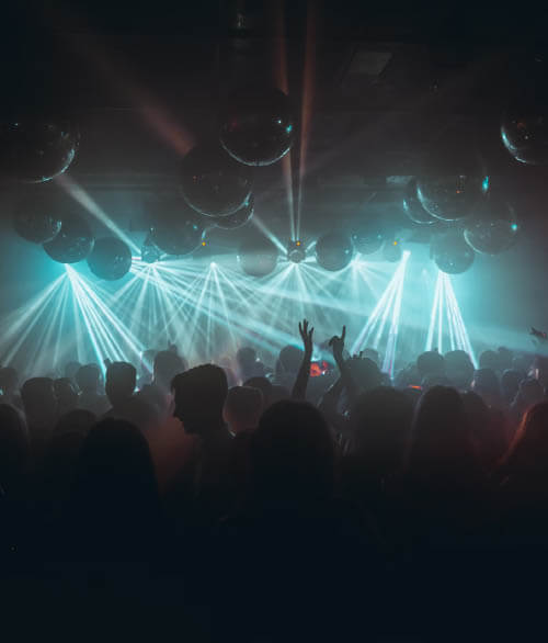 crowd at a party