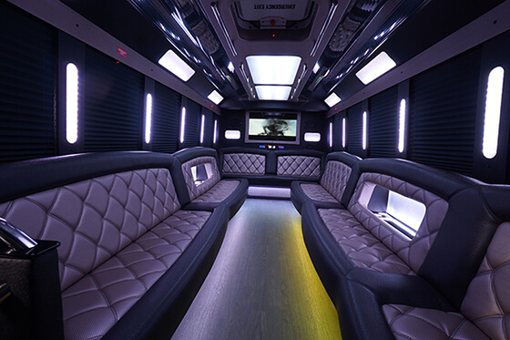 party bus rentals with leather seats
