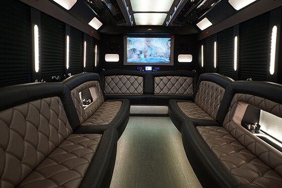 party bus with tv